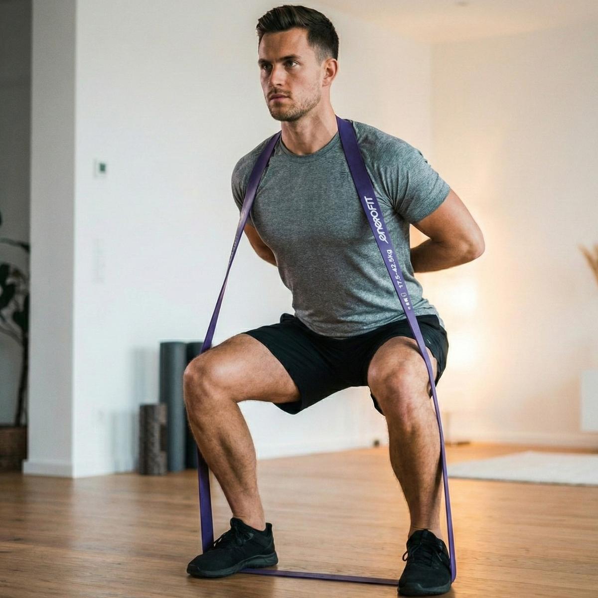 GUMA TAŚMA OPOROWA POWER BAND 17,5-42,5KG FIOLETOWA ENERO FIT